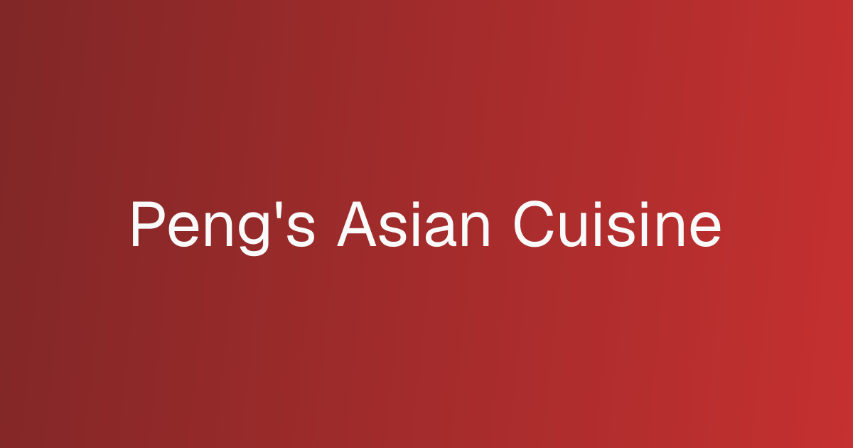 Peng's Asian Cuisine cover